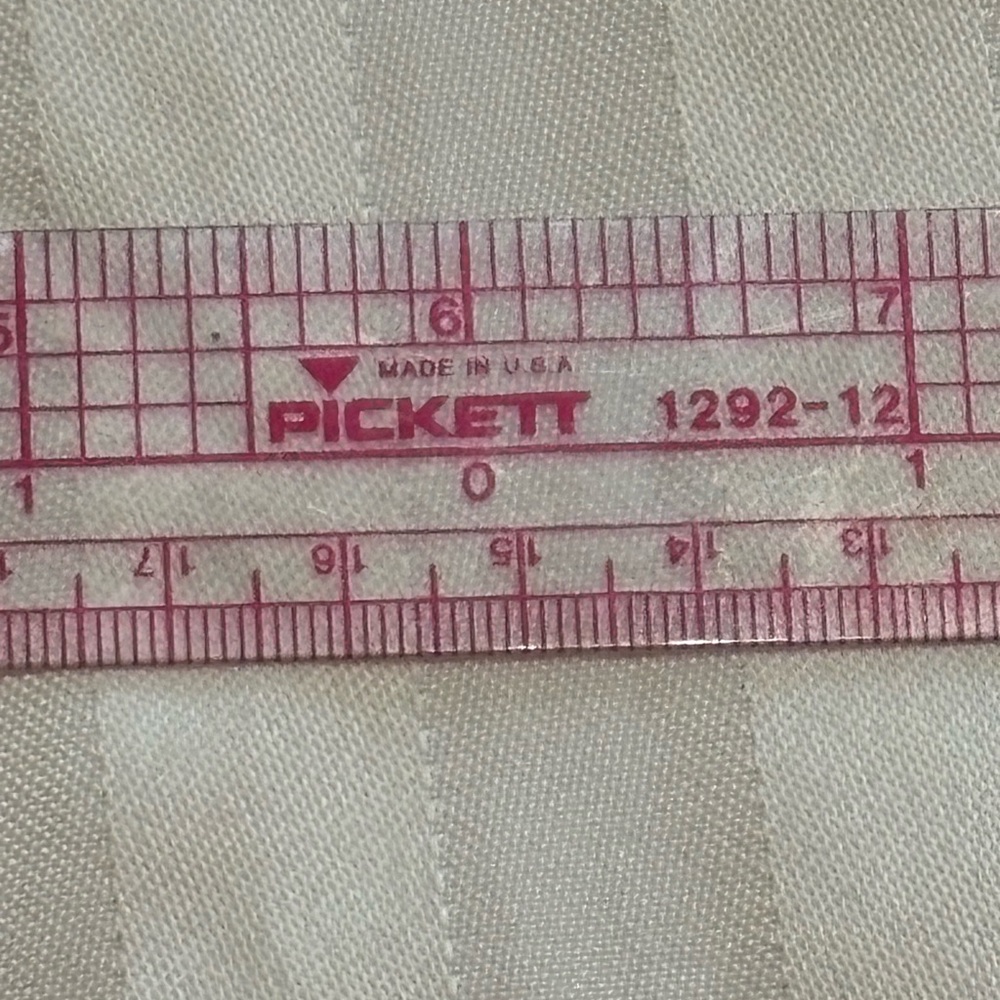 Pink and Clear Pickett 1292-12 Made In U.S.A. Inches/Centimeters Graphing Ruler